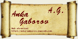 Anka Gaborov vizit kartica